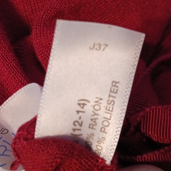 Time and Tru "Red Rum" Knit Topin Size Large (12-14) - Picture 7 of 7